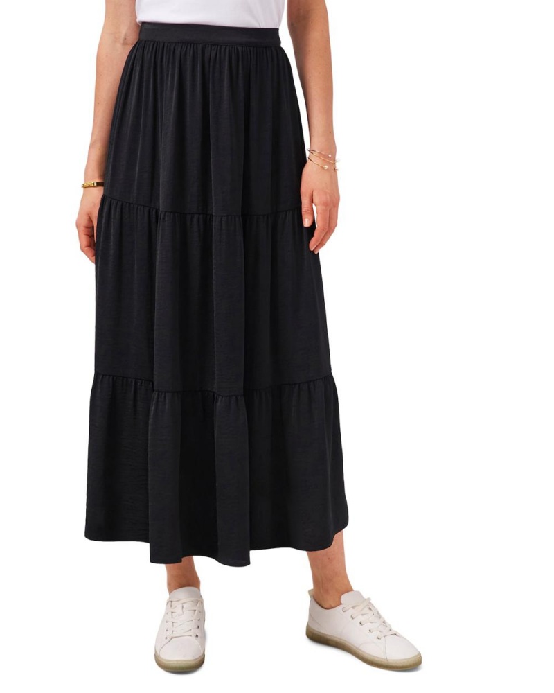 Falda Vince Camuto Tiered Maxi Mujer Negras | 509-JHNKUG