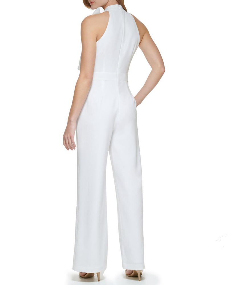 Mono Vince Camuto Bow-Neck Halter Mujer Blancas | 948-HMEYTJ