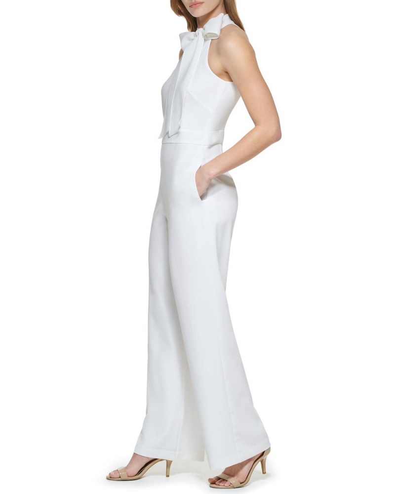 Mono Vince Camuto Bow-Neck Mujer Blancas | 462-KDWFBH