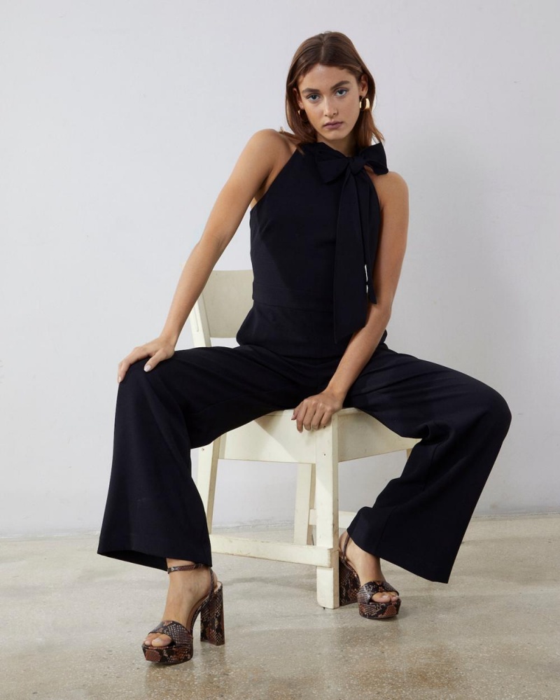 Mono Vince Camuto Bow-Neck Mujer Negras | 817-SYIVMG