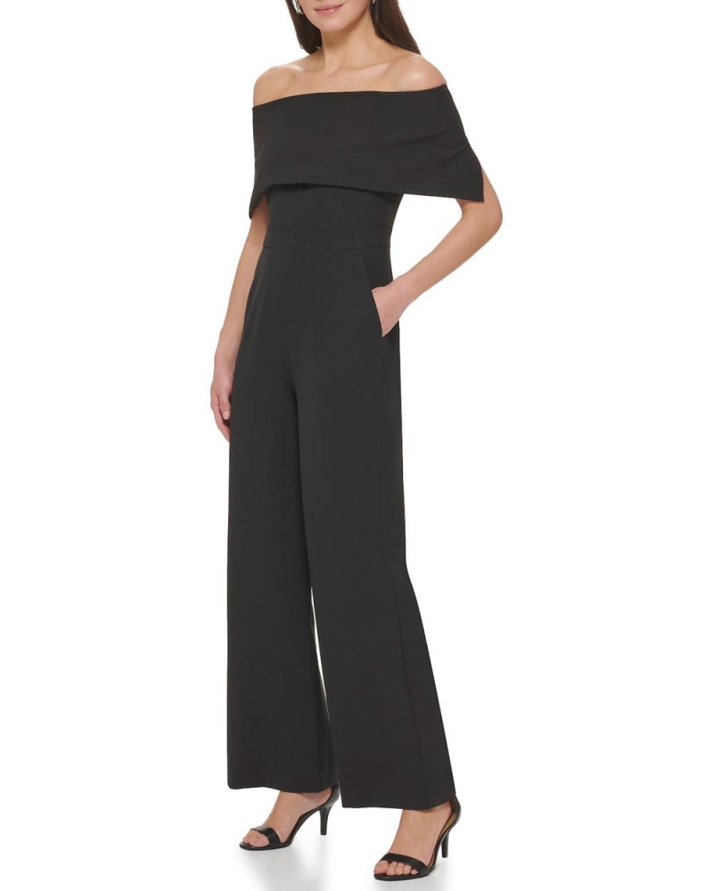 Mono Vince Camuto Off-The-Shoulder Overlay Mujer Negras | 510-RSHLTF