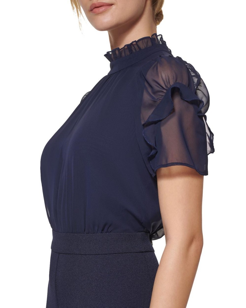 Mono Vince Camuto Puff-Sleeve Mujer Azul Marino | 387-SGZOJE