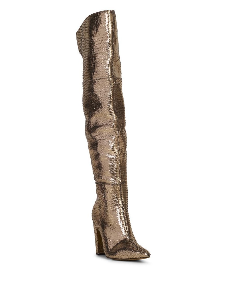 Over-The-Knee Boots Vince Camuto Minnada Extra Wide-Calf Mujer Doradas | 316-BMWXTK