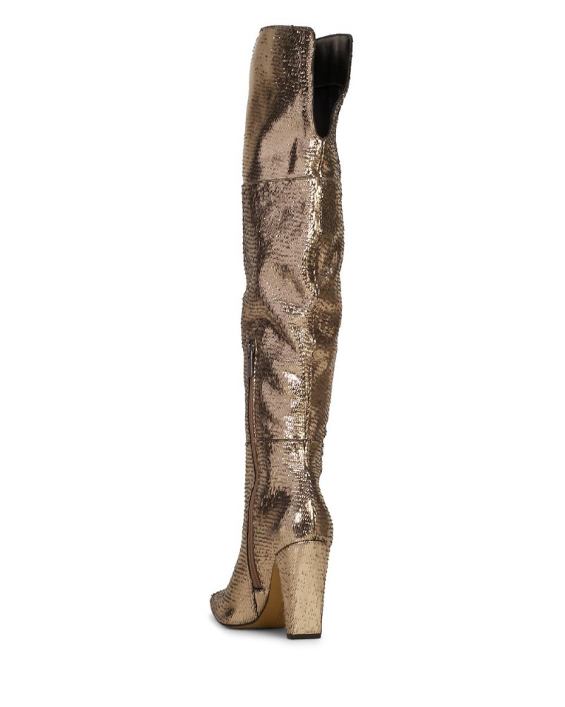 Over-The-Knee Boots Vince Camuto Minnada Extra Wide-Calf Mujer Doradas | 316-BMWXTK