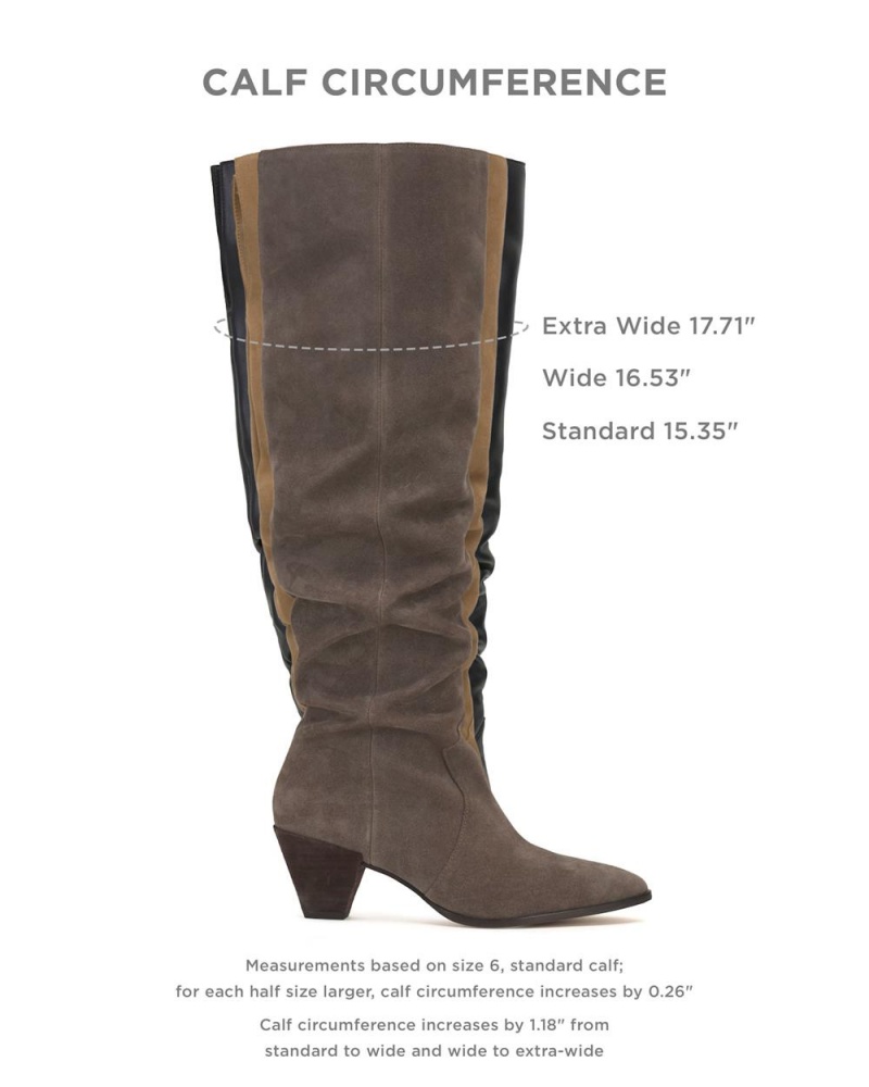 Over-The-Knee Boots Vince Camuto Sewinny Extra Wide-Calf Mujer New Tortilla Suede | 578-IUXEOC