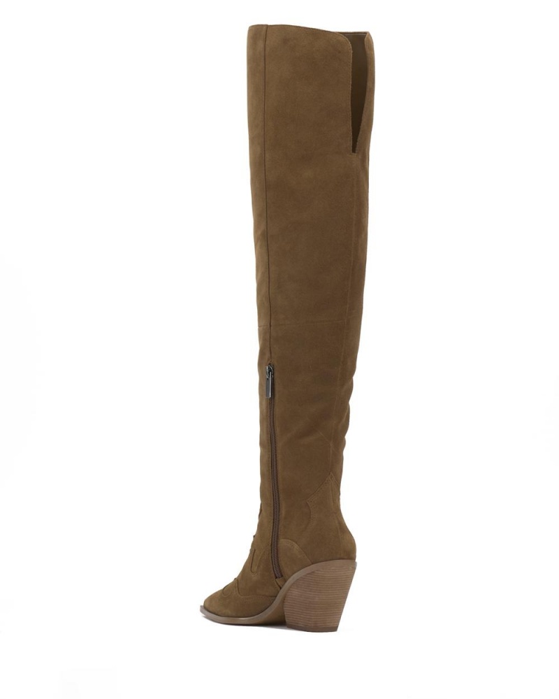 Over-The-Knee Boots Vince Camuto Shaharla Wide-Calf Mujer Marrones | 483-JGVNHF