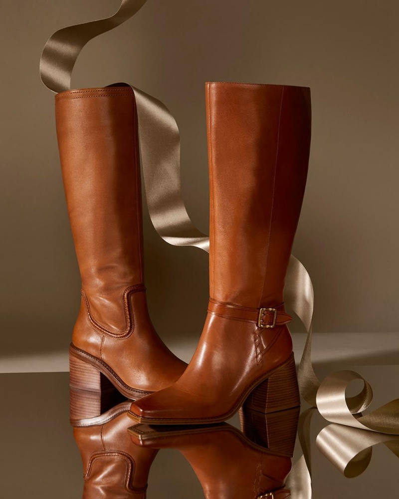 Over-The-Knee Boots Vince Camuto Taplana Mujer Marrones | 634-XJUGRO