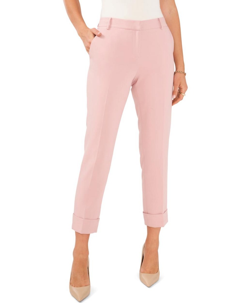 Pantalon Vince Camuto Cuffed-Front Mujer Rosas | 967-IKWBDL