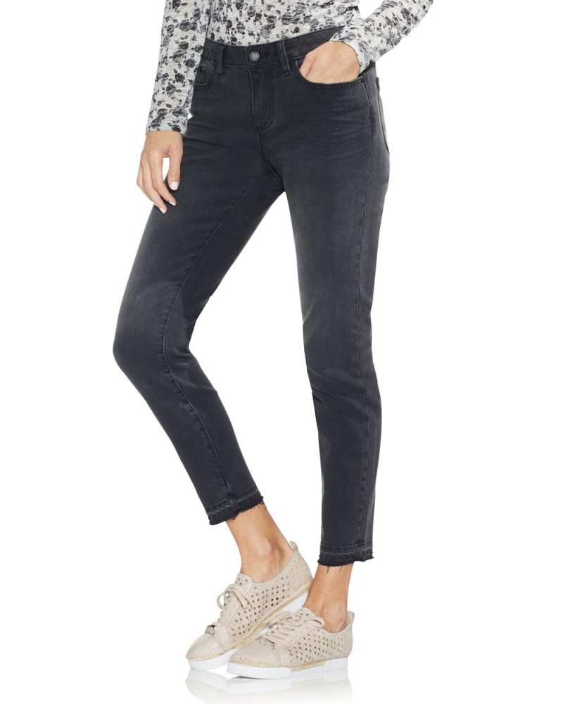 Pantalon Vince Camuto Raw-Hem Jeans Mujer Gris Oscuro | 849-VQFRIM