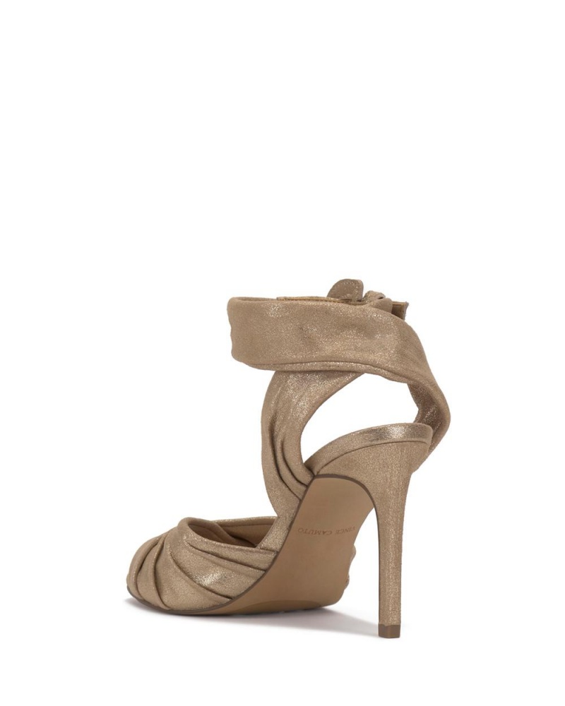 Sandalias Vince Camuto Anyria Heel Mujer Doradas | 501-KZFWAG