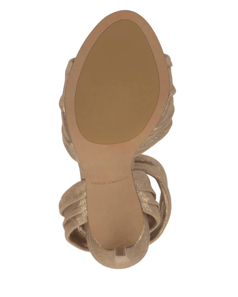 Sandalias Vince Camuto Anyria Heel Mujer Doradas | 501-KZFWAG