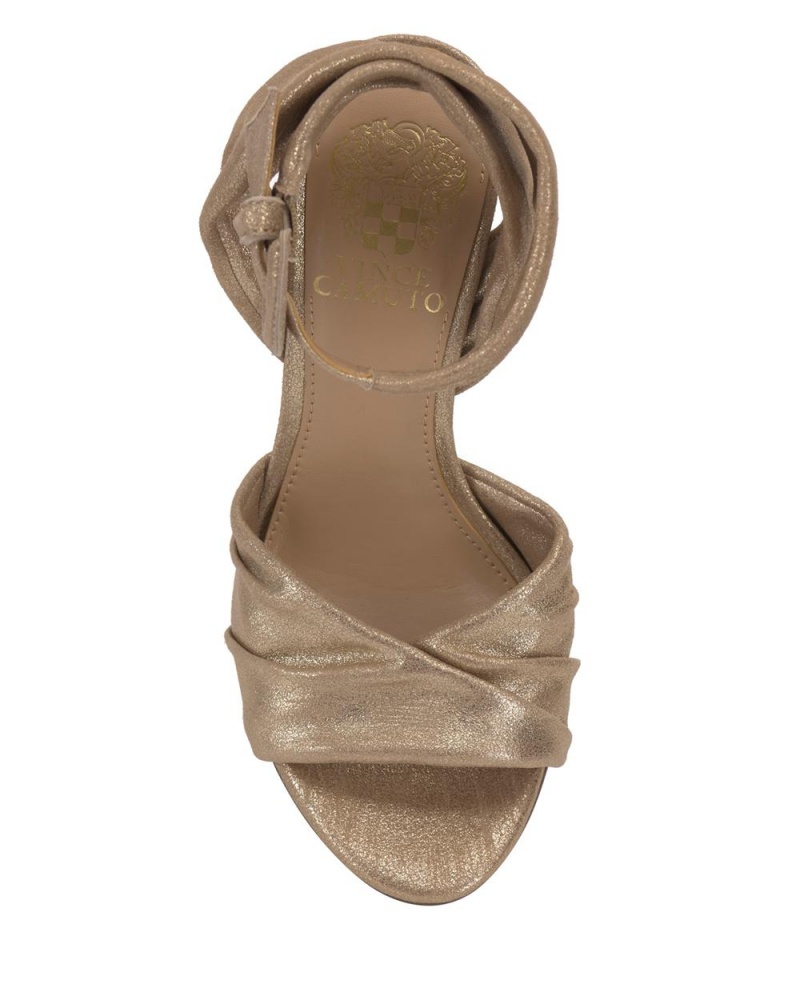 Sandalias Vince Camuto Anyria Heel Mujer Doradas | 501-KZFWAG