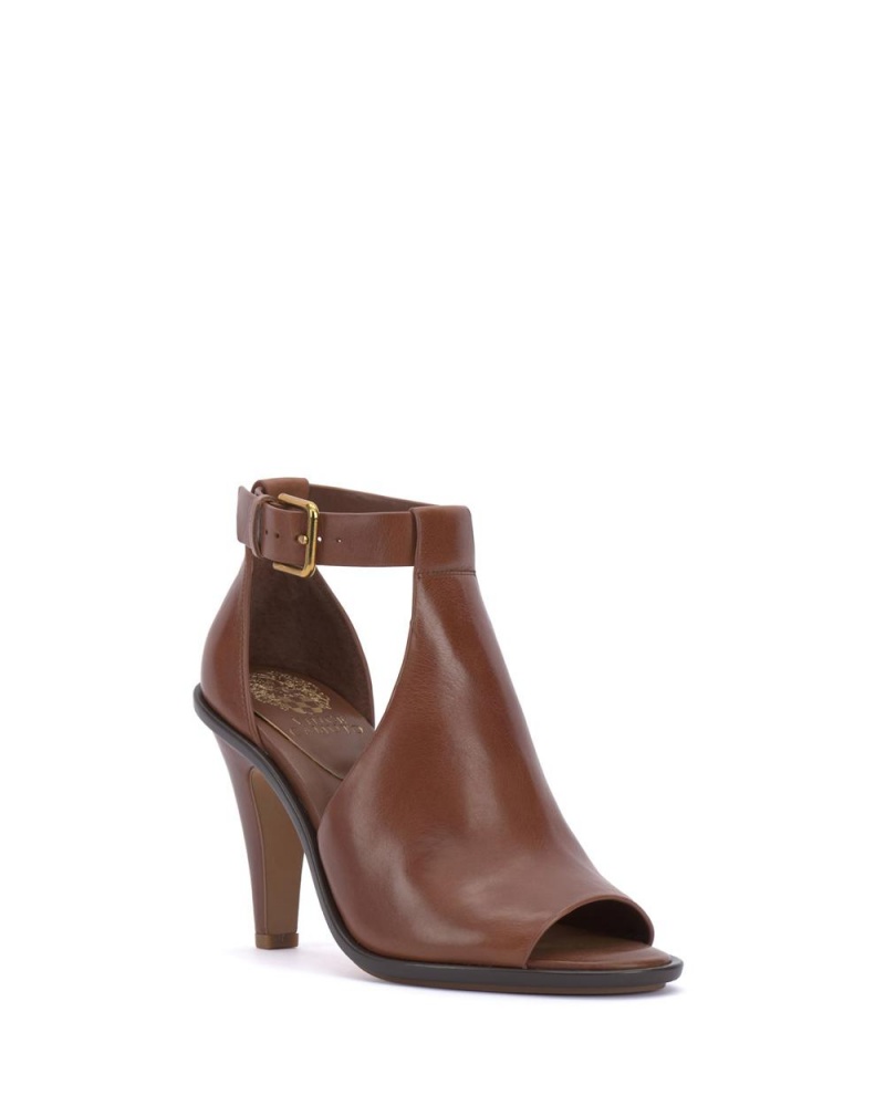 Sandalias Vince Camuto Frasper Peep Toe Shootie Mujer Marrones | 263-AYLOQZ