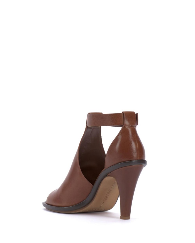 Sandalias Vince Camuto Frasper Peep Toe Shootie Mujer Marrones | 263-AYLOQZ