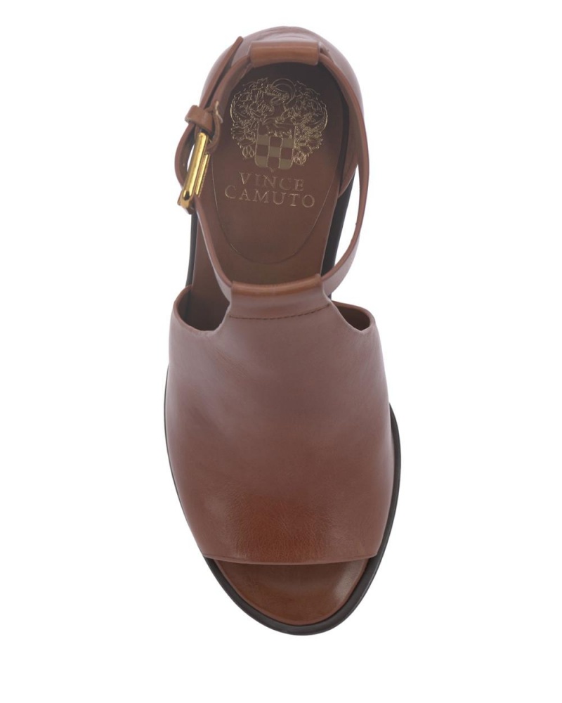 Sandalias Vince Camuto Frasper Peep Toe Shootie Mujer Marrones | 263-AYLOQZ