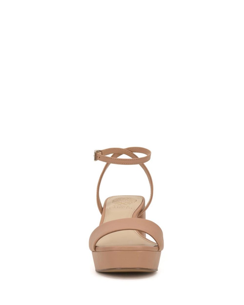 Sandalias Vince Camuto Pendreya Platform Mujer Beige | 298-HOXNIQ