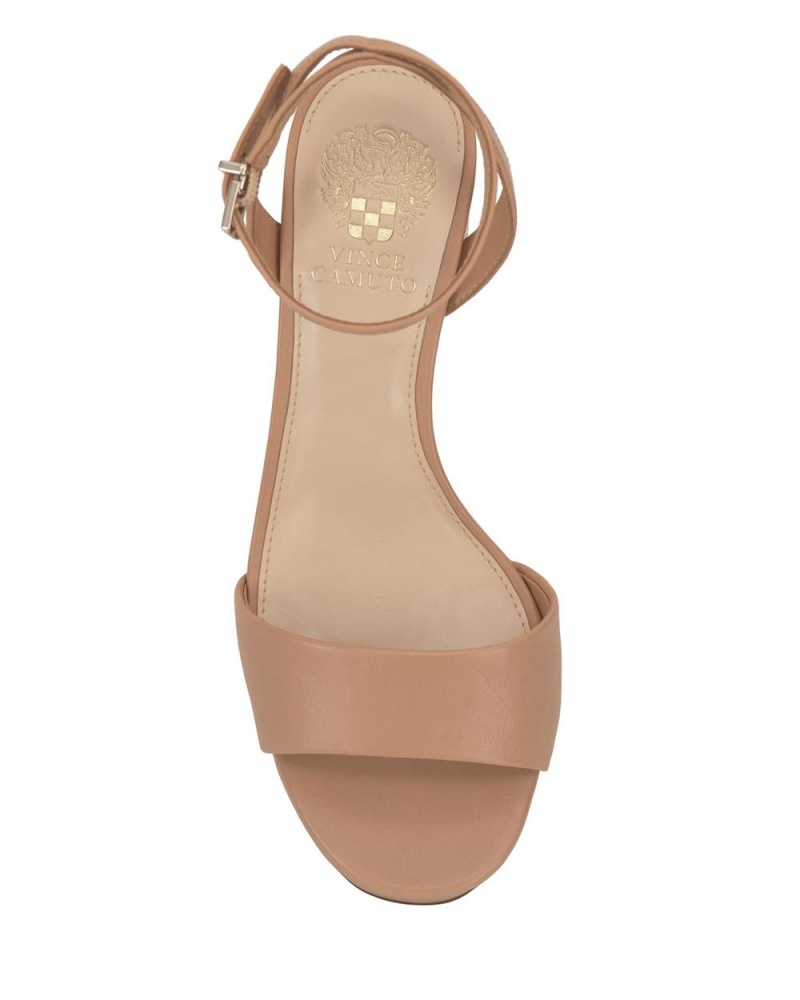 Sandalias Vince Camuto Pendreya Platform Mujer Beige | 298-HOXNIQ