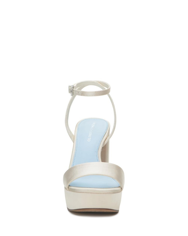 Sandalias Vince Camuto Pendry Platform Heel Mujer Blancas | 839-OIYVSH