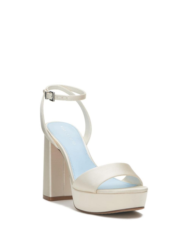 Sandalias Vince Camuto Pendry Platform Heel Mujer Blancas | 839-OIYVSH