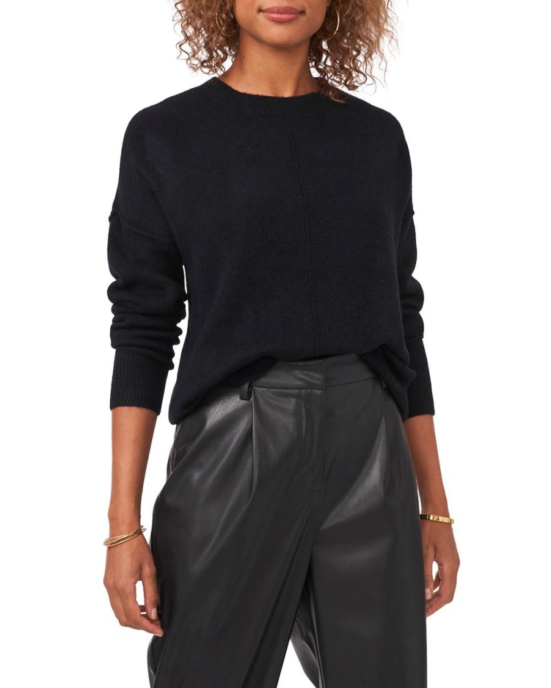 Suéter Vince Camuto Crewneck Mujer Negras | 681-BWEVOP