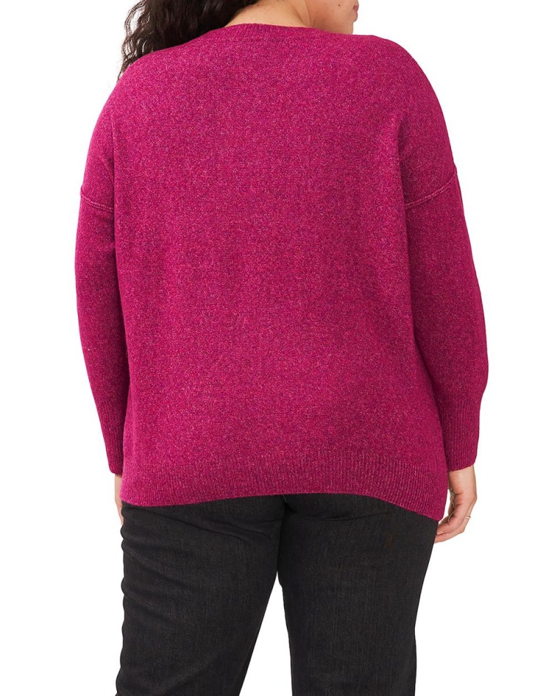 Suéter Vince Camuto Seamed Crewneck (Plus Size) Mujer Moradas | 690-SINHGW