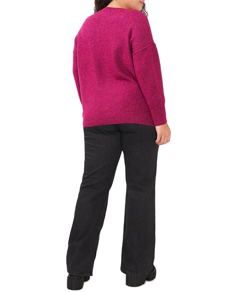 Suéter Vince Camuto Seamed Crewneck (Plus Size) Mujer Moradas | 690-SINHGW