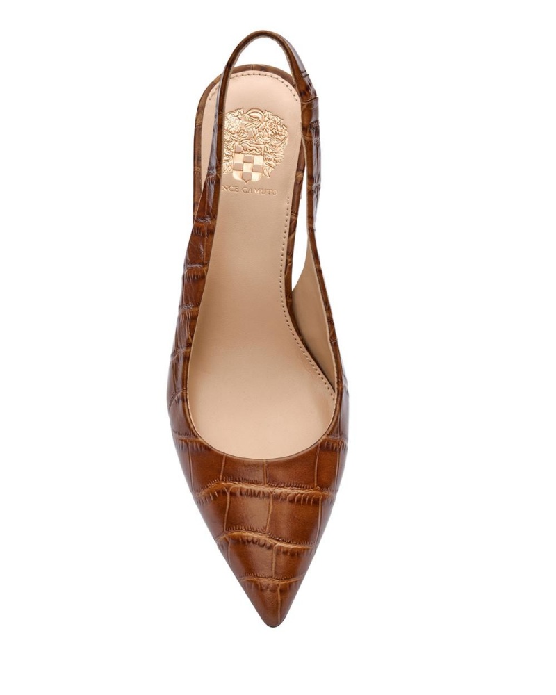 Tacones Vince Camuto Hamden Slingback Mujer Marrones | 381-UWOIQP