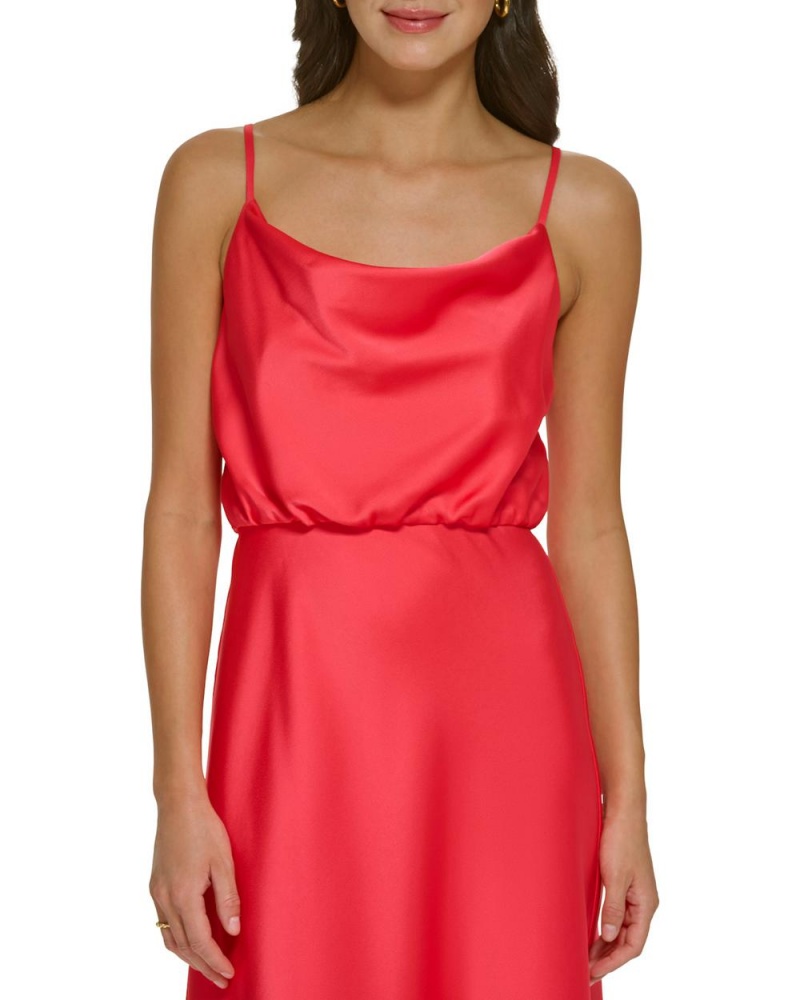 Vestido A Media Pierna Vince Camuto Cowl-Neck Mujer Rojas | 507-JVAKDW