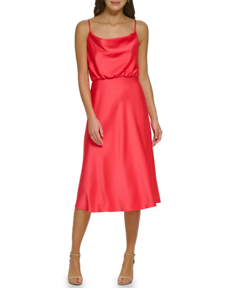 Vestido A Media Pierna Vince Camuto Cowl-Neck Mujer Rojas | 507-JVAKDW