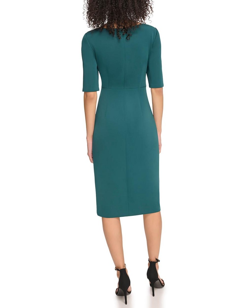 Vestido A Media Pierna Vince Camuto Ruffled-Skirt Mujer Verde | 153-DRLNUS