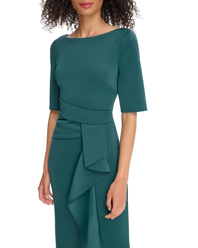 Vestido A Media Pierna Vince Camuto Ruffled-Skirt Mujer Verde | 153-DRLNUS