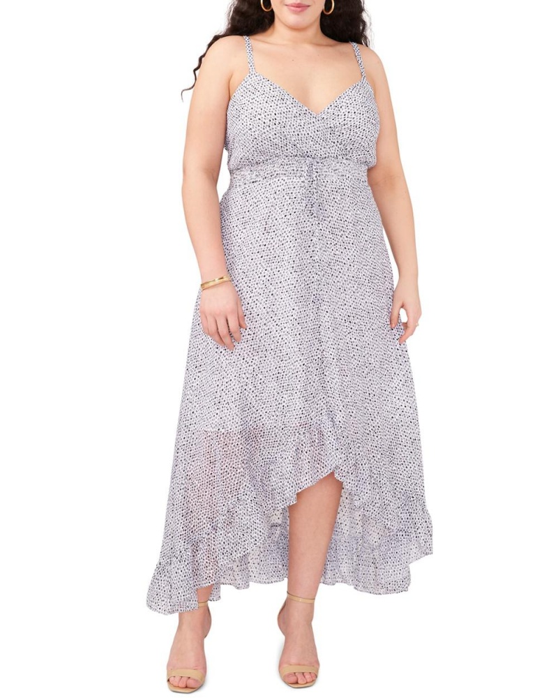 Vestido Largo Vince Camuto Dash-Print High-Low (Plus Size) Mujer Blancas | 016-WULYOP