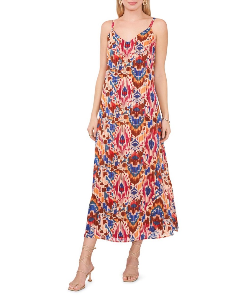 Vestido Largo Vince Camuto Printed Tank Mujer Rojas | 316-ZMKNLC