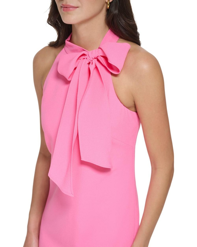 Vestido Vince Camuto Bow-Neck Mujer Rosas Claro | 209-WCLIMH