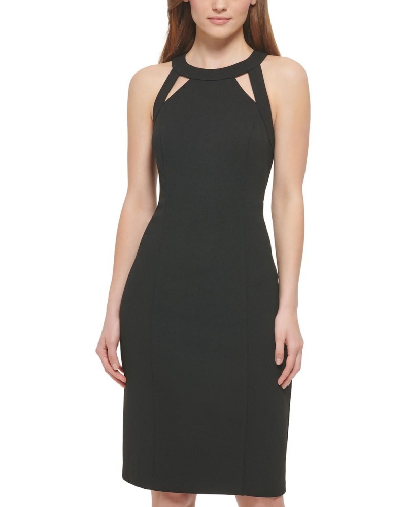 Vestido Vince Camuto Cutout-Detail Sheath Mujer Negras | 794-NYIFCV