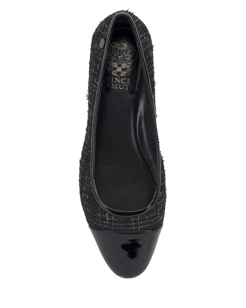 Zapatos Planos Vince Camuto Minndy Cap Toe Mujer Negras Negras | 521-WCJISN