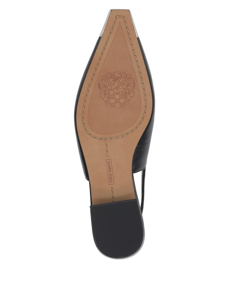 Zapatos Planos Vince Camuto Sellyn Slingback Mujer Negras Plateadas | 645-ETXYCU