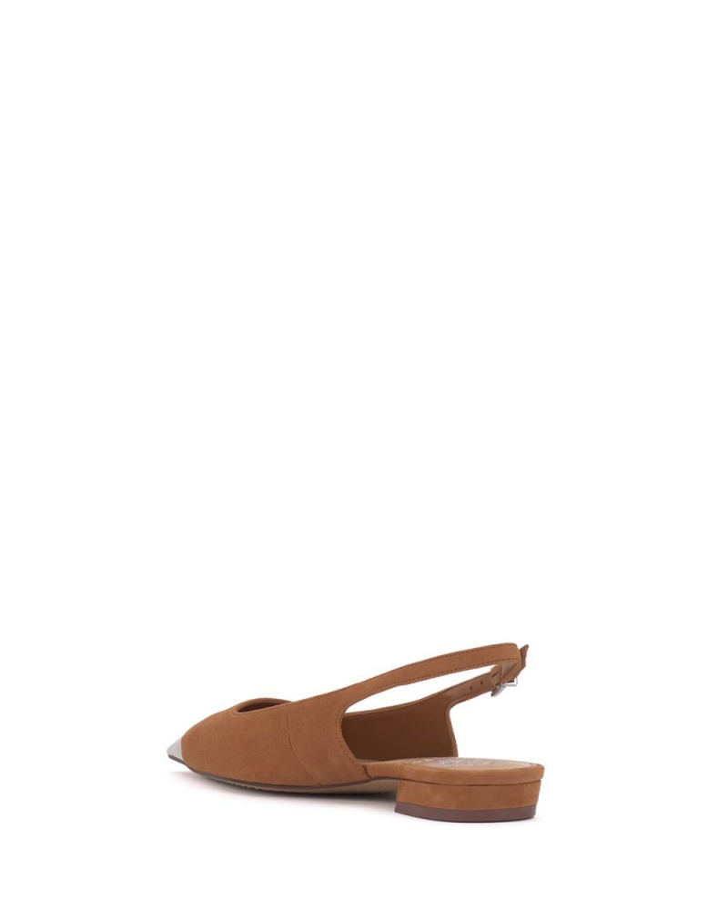 Zapatos Planos Vince Camuto Sellyn Slingback Mujer Plateadas | 843-GOMKCW